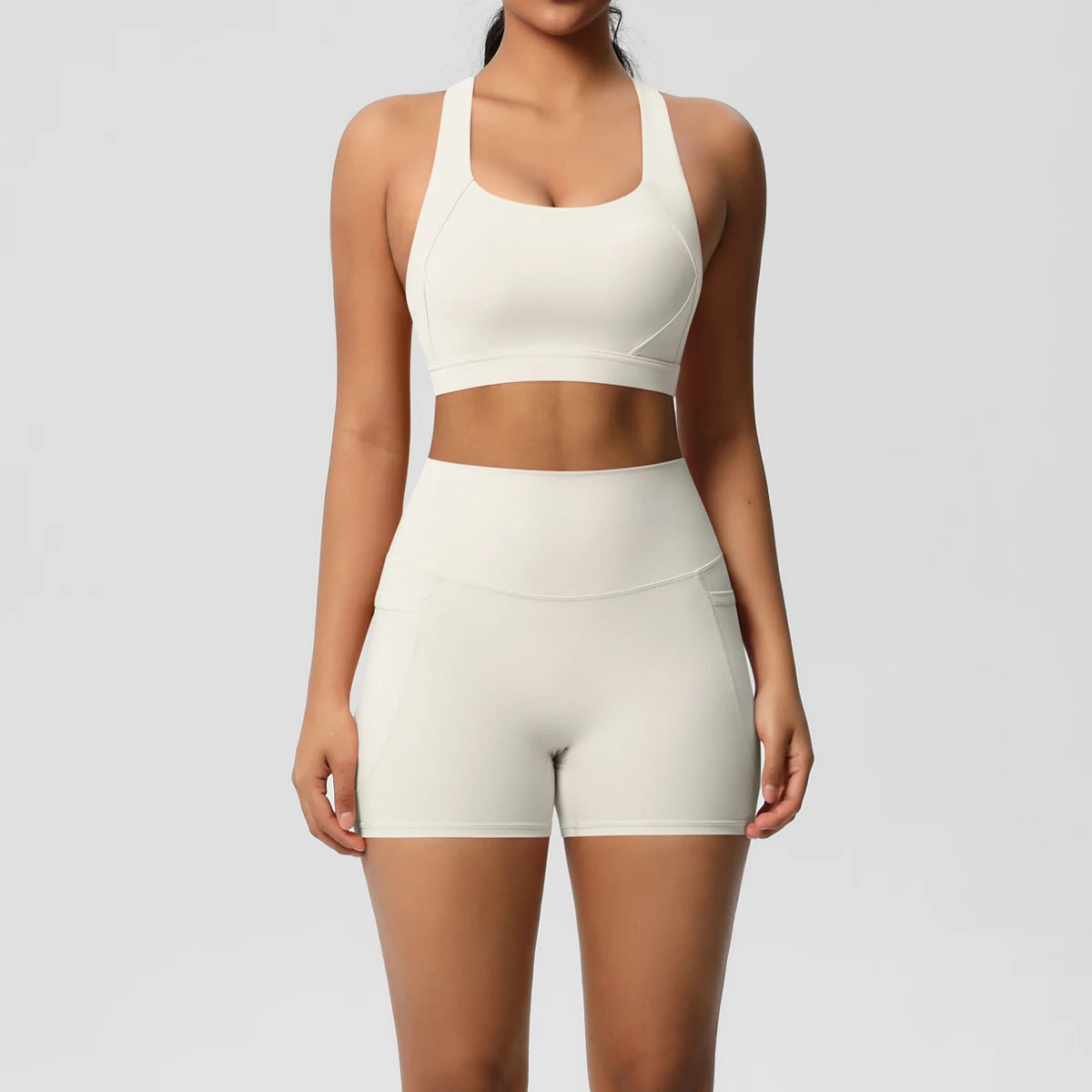 2PCS Sportswear With Pocketed Yoga Set Leggings