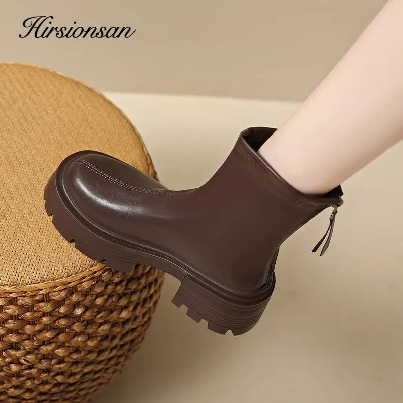 Hirsionsan Women Ankle Retro Shoes
