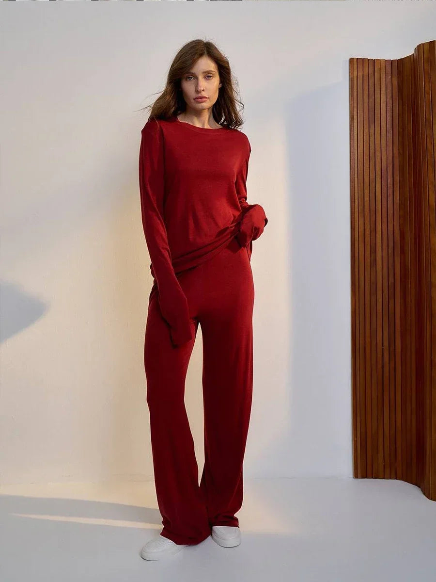 Hirsionsan Modal Soft Loose Sets Dress Women  Tracksuit
