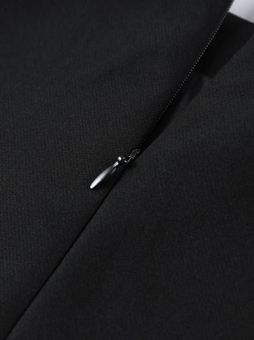 Cropped Women Blazer Zipper Sleeveless Stand Collar