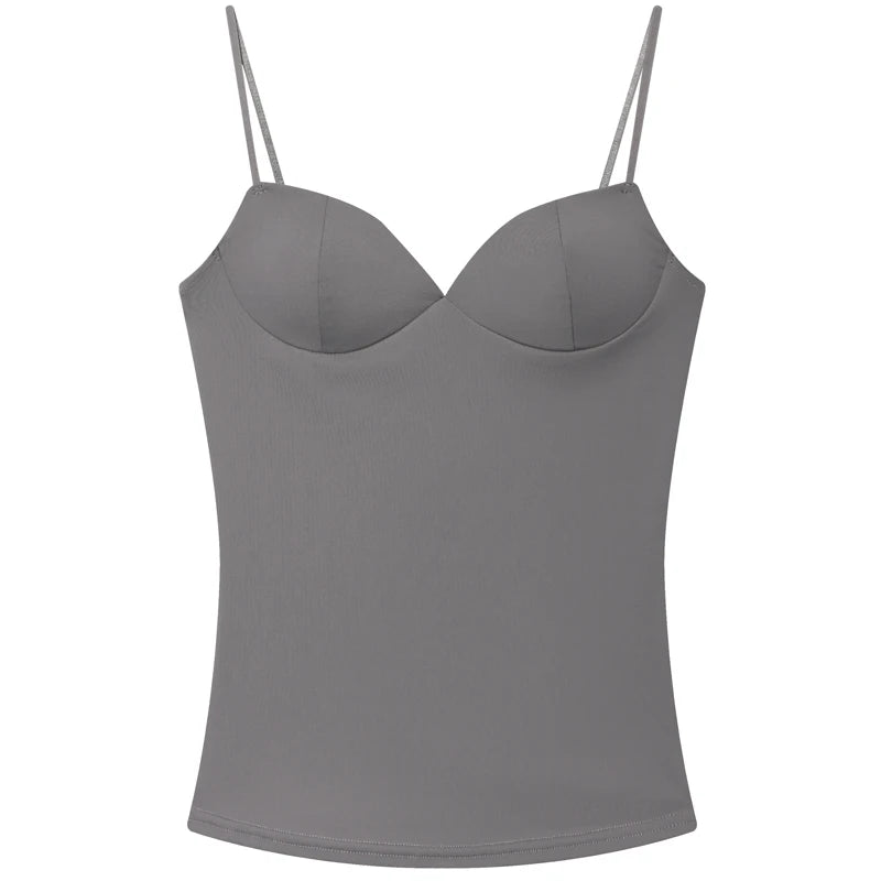 HXAO Burgundy Slip Top Tanks