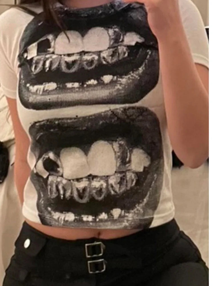 Gothic Street T-shirt Women's Summer