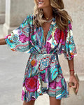 Chic V-Neck Batwing Summer Dress