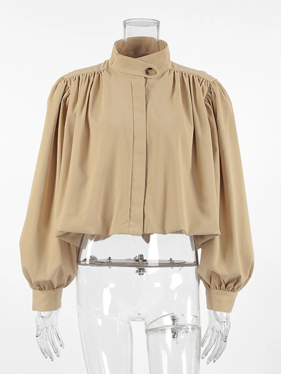 VGH Fashionable Khaki Coat for Women Jacket