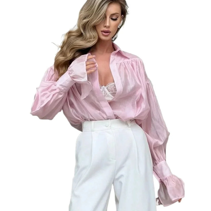 Flare sleeve Top Long Sleeved Shirt