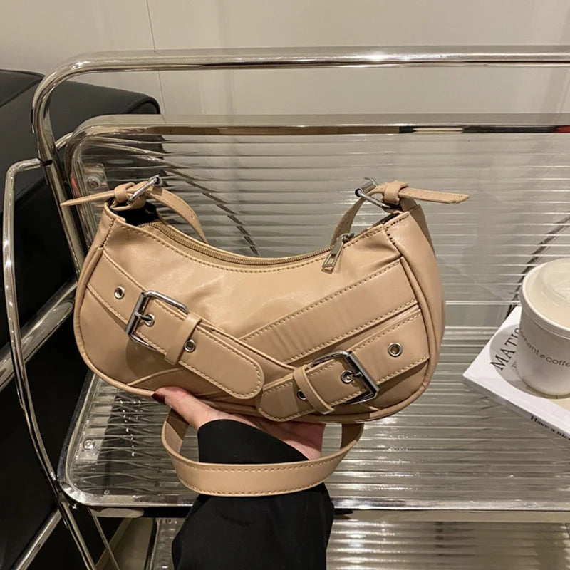 Y2K Vintage PU Leather Shoulder Bag
