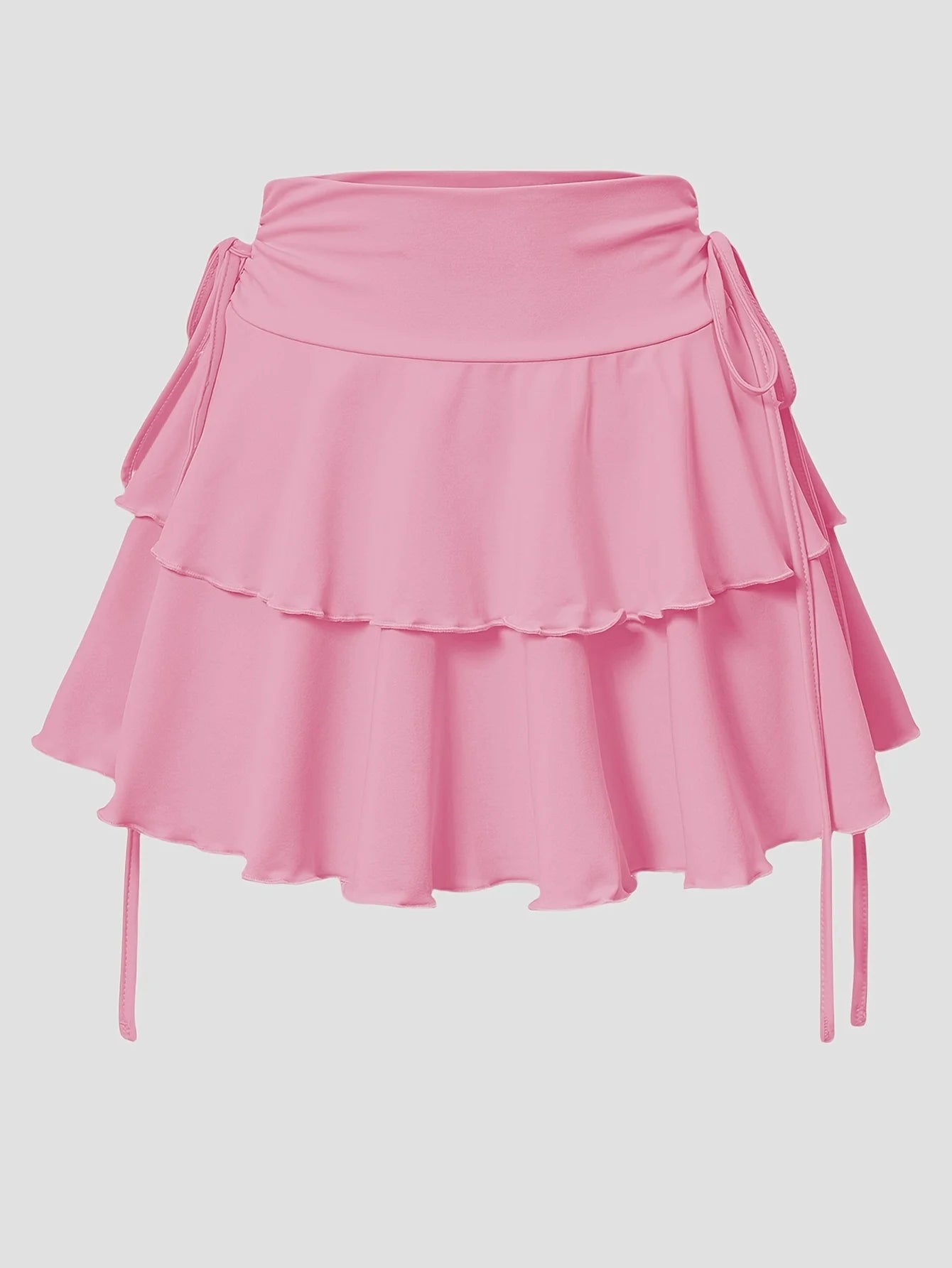 Neuer einfarbiger Rock Damen Sommer Mode Outdoor Vielseitig Hohe Taille Schmal Geschnitten Elastischer Bund Kurzer Rock Ware Auf Lager