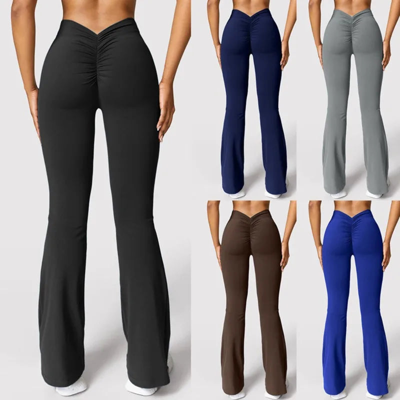 V-back High Waist Slim Casual Leggings