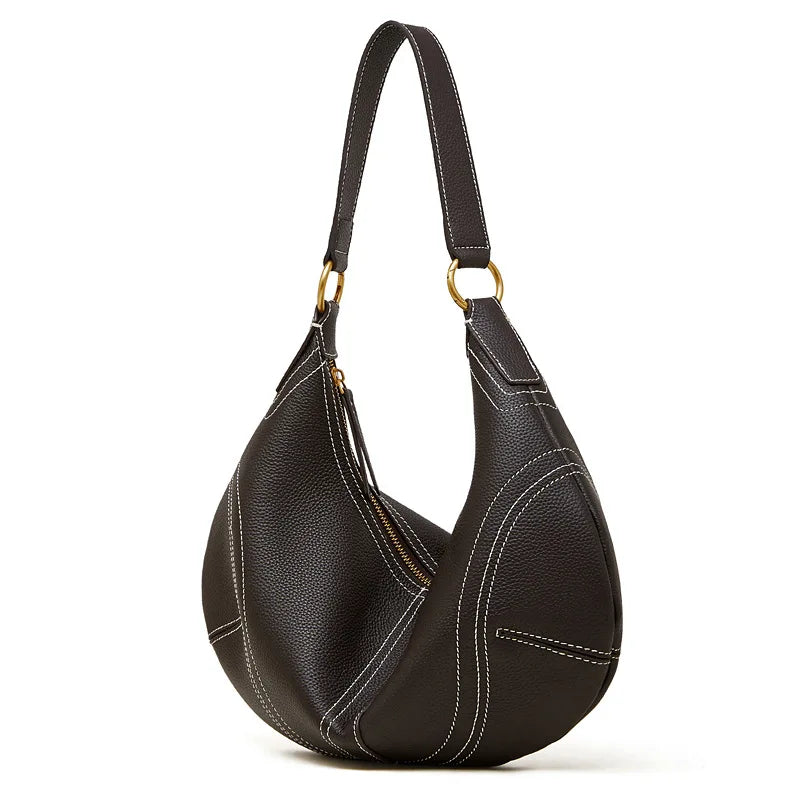 Large Capacity Shoulder Leather Bag