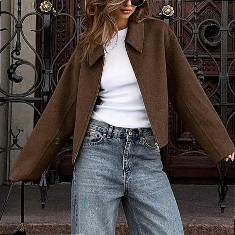 Casual Formal Cotton Zipper Coat Jacket