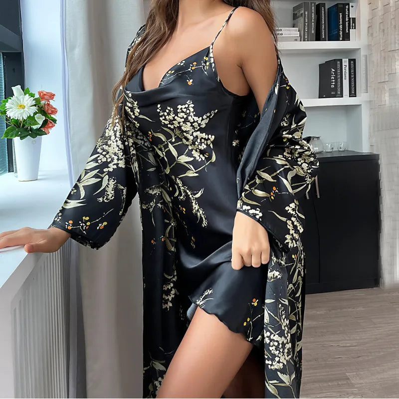 Elegant Ladies' Lace-Up Loungewear Set