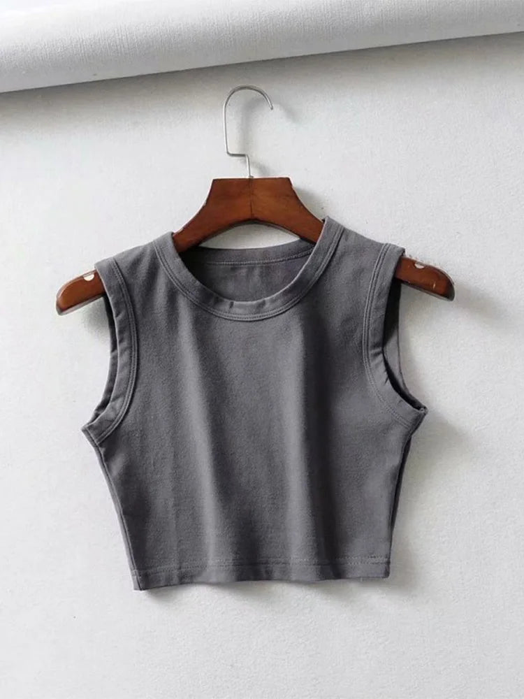 Sommer Vintage Weiß Crop Tops Damen Biker Schwarz Punk Sexy Tank Top Korean Streetwear Cropped Ärmelloses Top Feminino