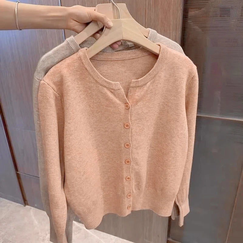2026 Neue Mode Damen Fleece Strick Locker Kurz Kaschmir Pullover Rundhals Warm Koreanischer Lässiger Damen Pullover Top Kleidung