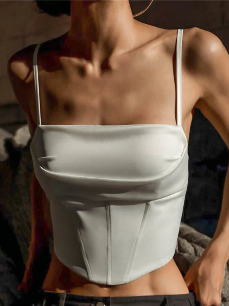 Spaghetti Strap Tank Top Backless