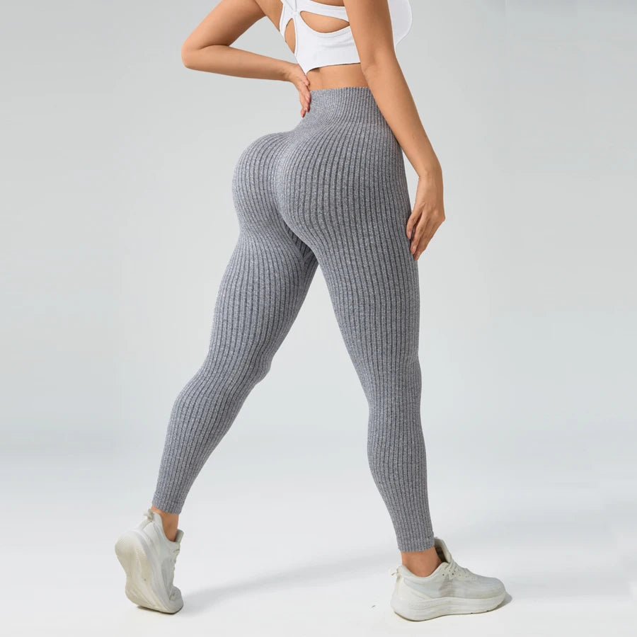 Damen Sport Leggings Nahtlose Yogahosen mit Bauchkontrolle Sportbekleidung Frauen Gym Leggings Damenhosen Fitness Damenbekleidung