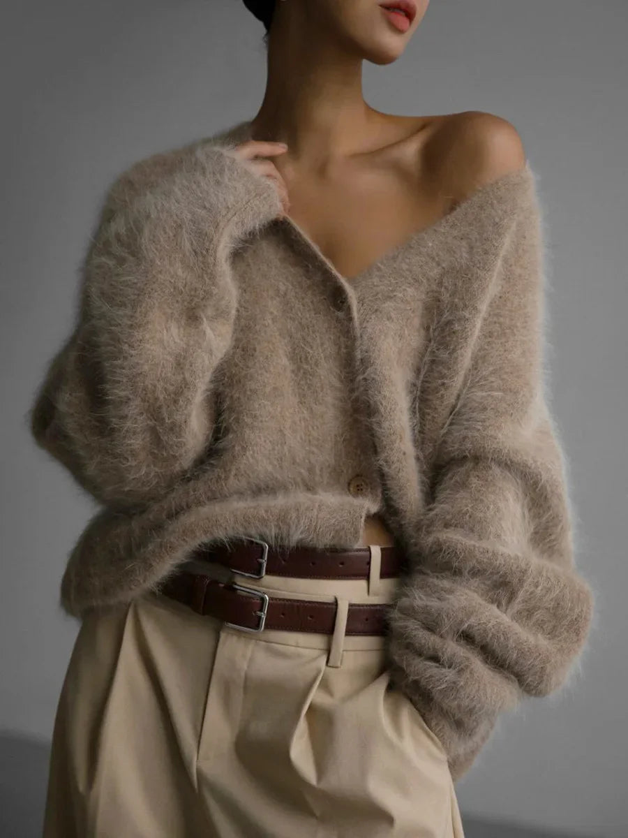 Hirsionsan Long Sleeve Sweater Knitted Outwear