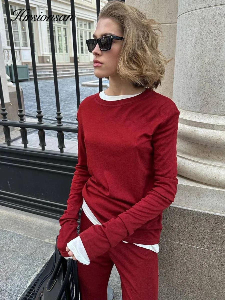 Hirsionsan Modal Soft Loose Sets Dress Women  Tracksuit
