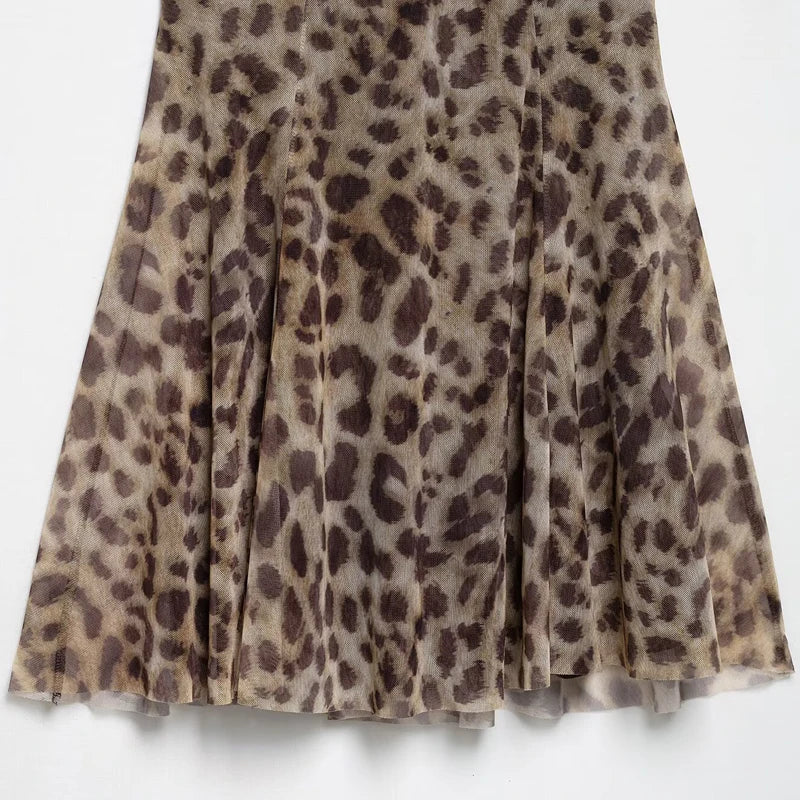 Leopard Print Slip Dress