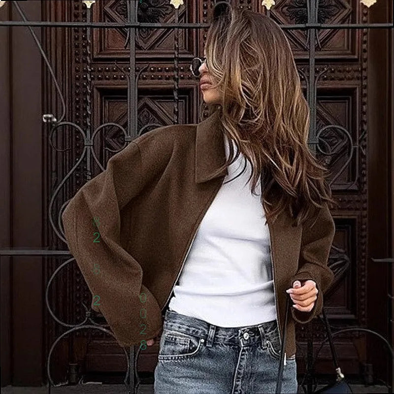 Casual Formal Cotton Zipper Coat Jacket