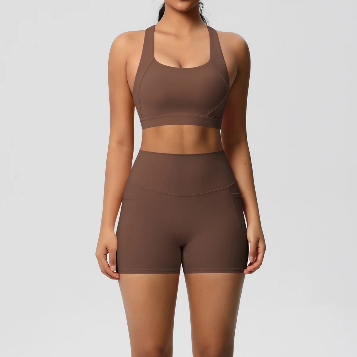 2PCS Sportswear With Pocketed Yoga Set Leggings