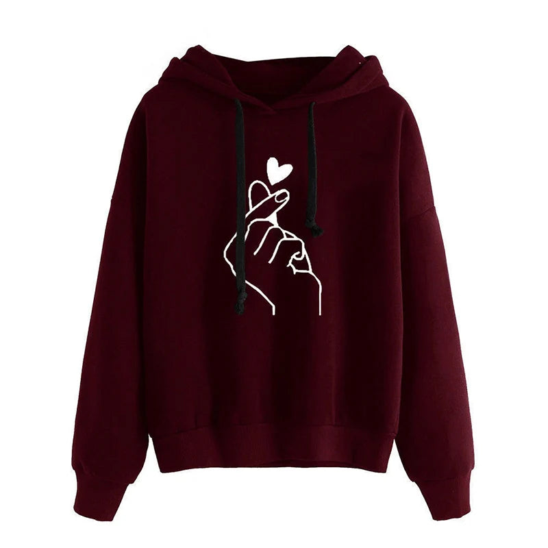 Sweatshirts Top Drawstring Pockets Loose Hoodies