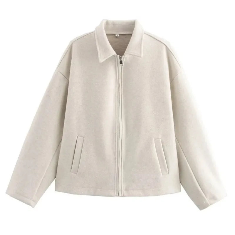 Casual Formal Cotton Zipper Coat Jacket