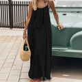 2026 Loose-Fit Spaghettiträgerkleid Damen Freizeit Hauskleid Sommerkleid Einfarbig Urlaub Kühl Hauskleid
