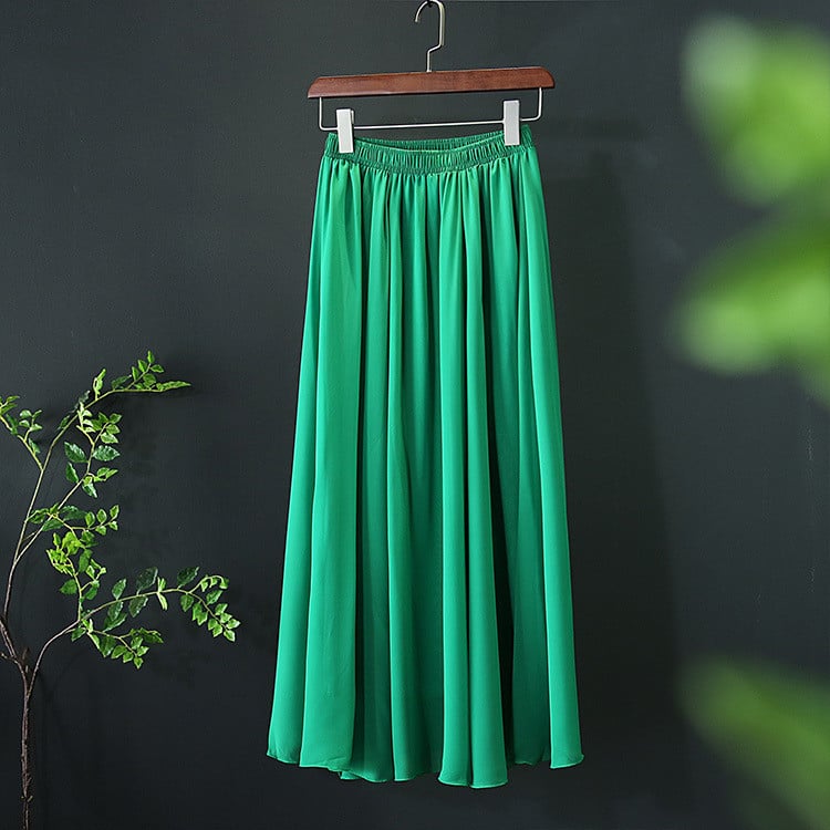 Chic Mid-Length Beach Chiffon Skirt