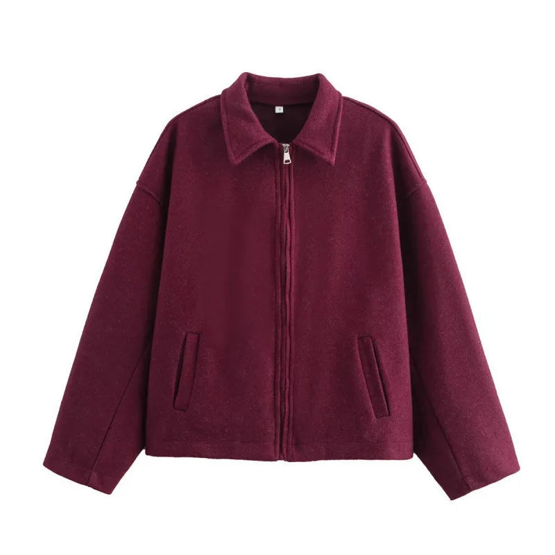 Casual Formal Cotton Zipper Coat Jacket
