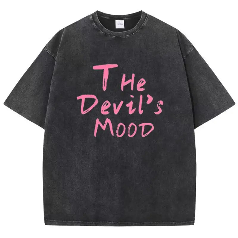 The Devil's Moon Letter Prints T-shirts