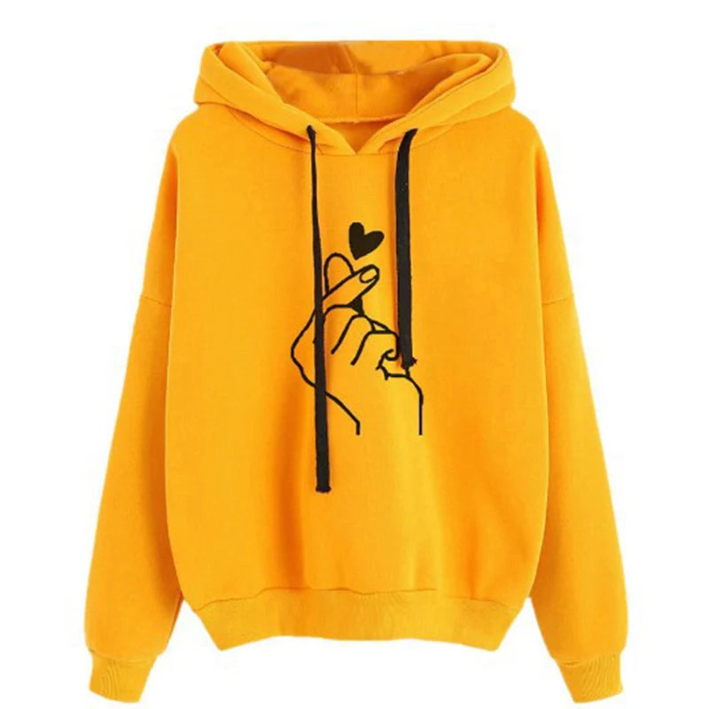 Sweatshirts Top Drawstring Pockets Loose Hoodies