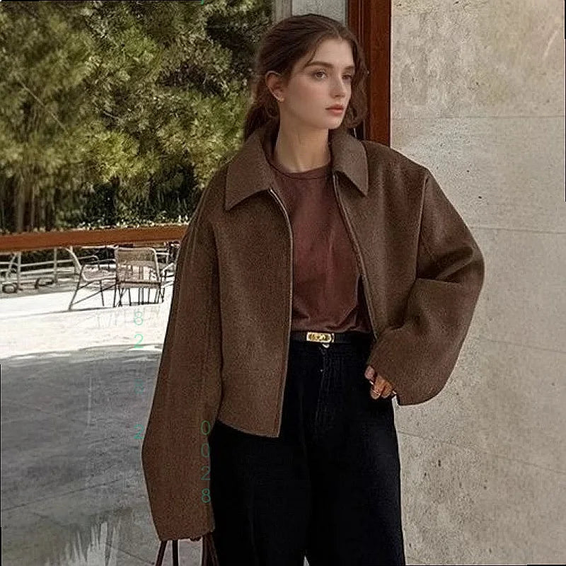 Casual Formal Cotton Zipper Coat Jacket