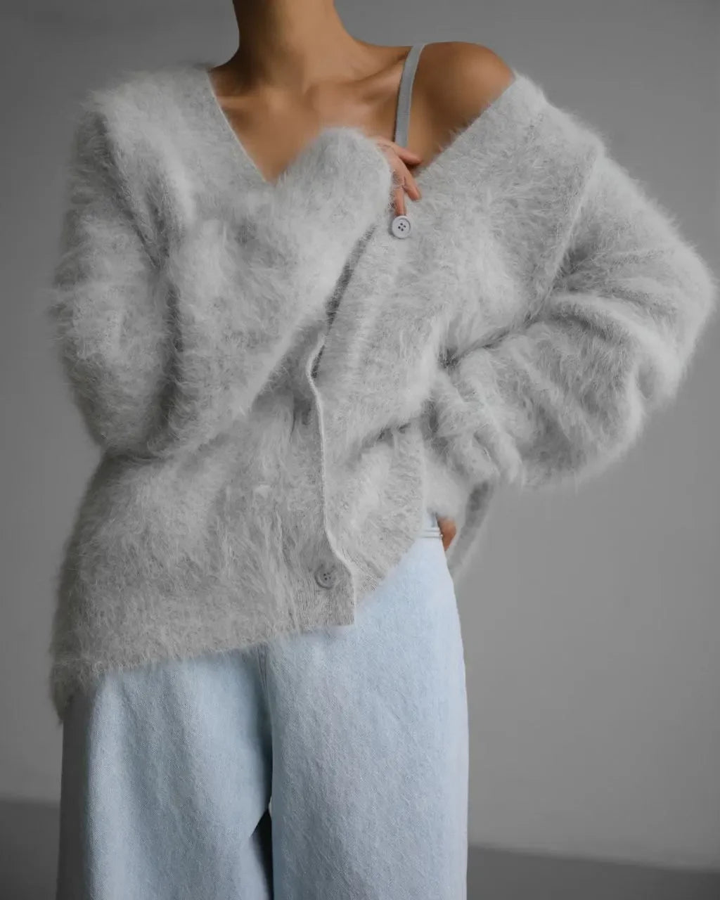 Hirsionsan Long Sleeve Sweater Knitted Outwear