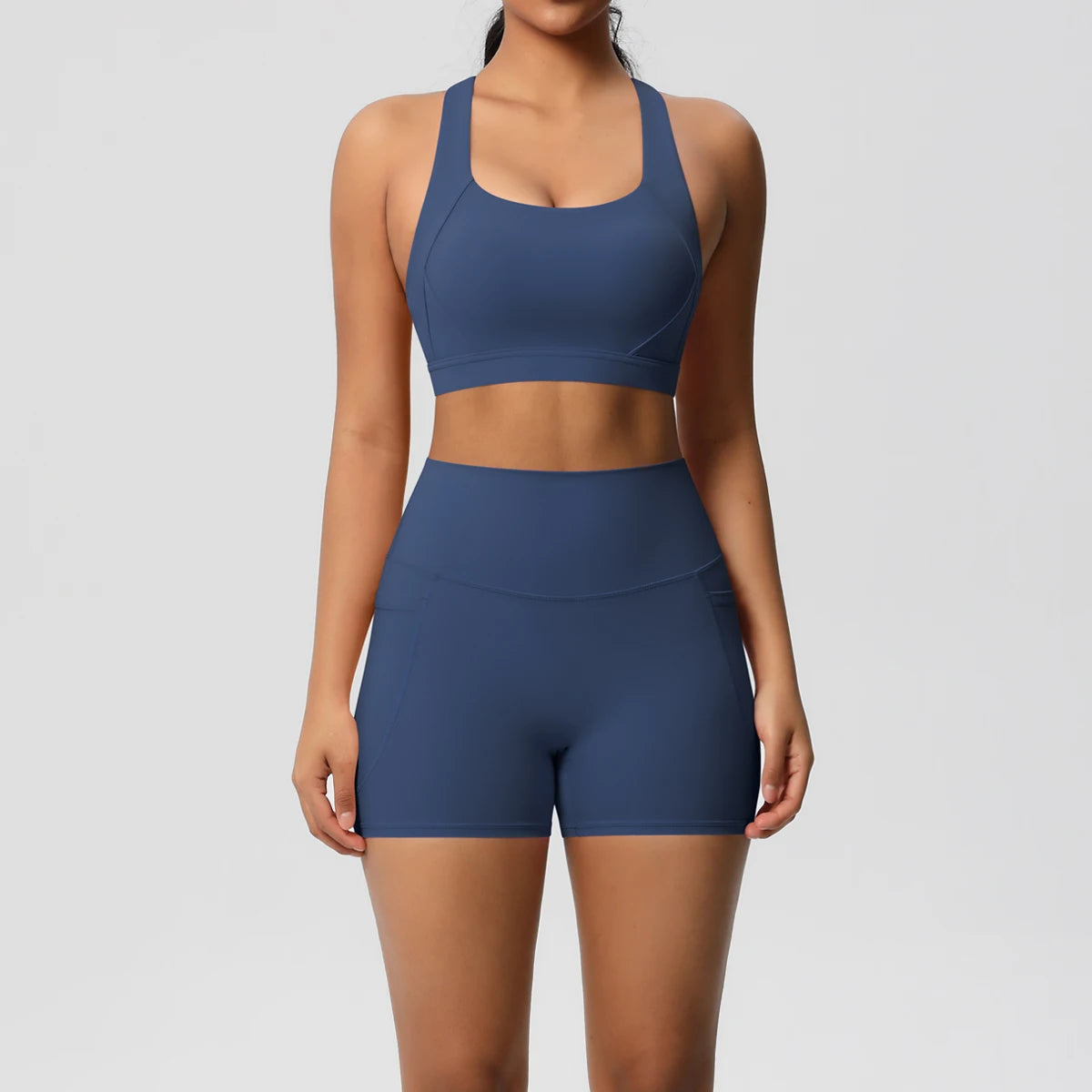 2PCS Sportswear With Pocketed Yoga Set Leggings