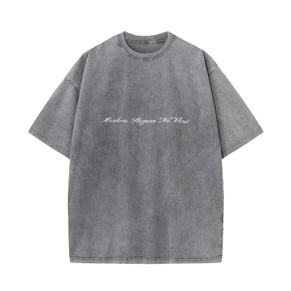 Hirsionsan Y2k 100% Cotton Letter Print T Shirts