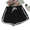Damen gestreifte lässige Shorts koreanischer Harajuku-Stil locker kombinierbare Sport-Shorts Sommer Mode schlichte Yoga dünne Mini-Shorts weiblich
