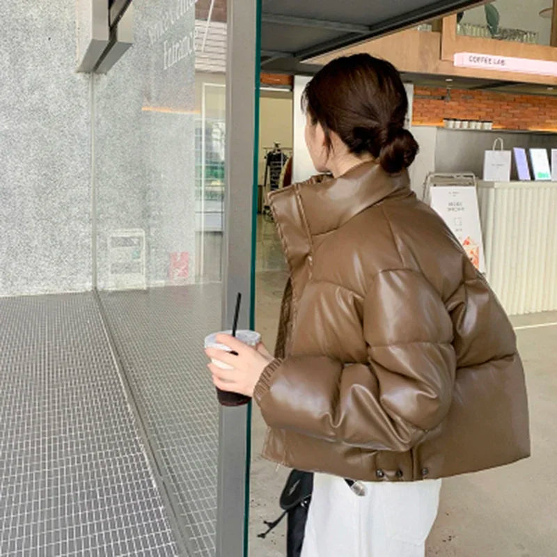 Y2K Streetwear Pu Leather Short Jackets