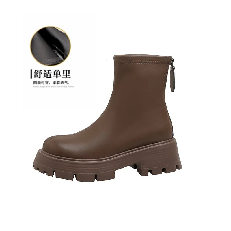 Hirsionsan Women Ankle Retro Shoes