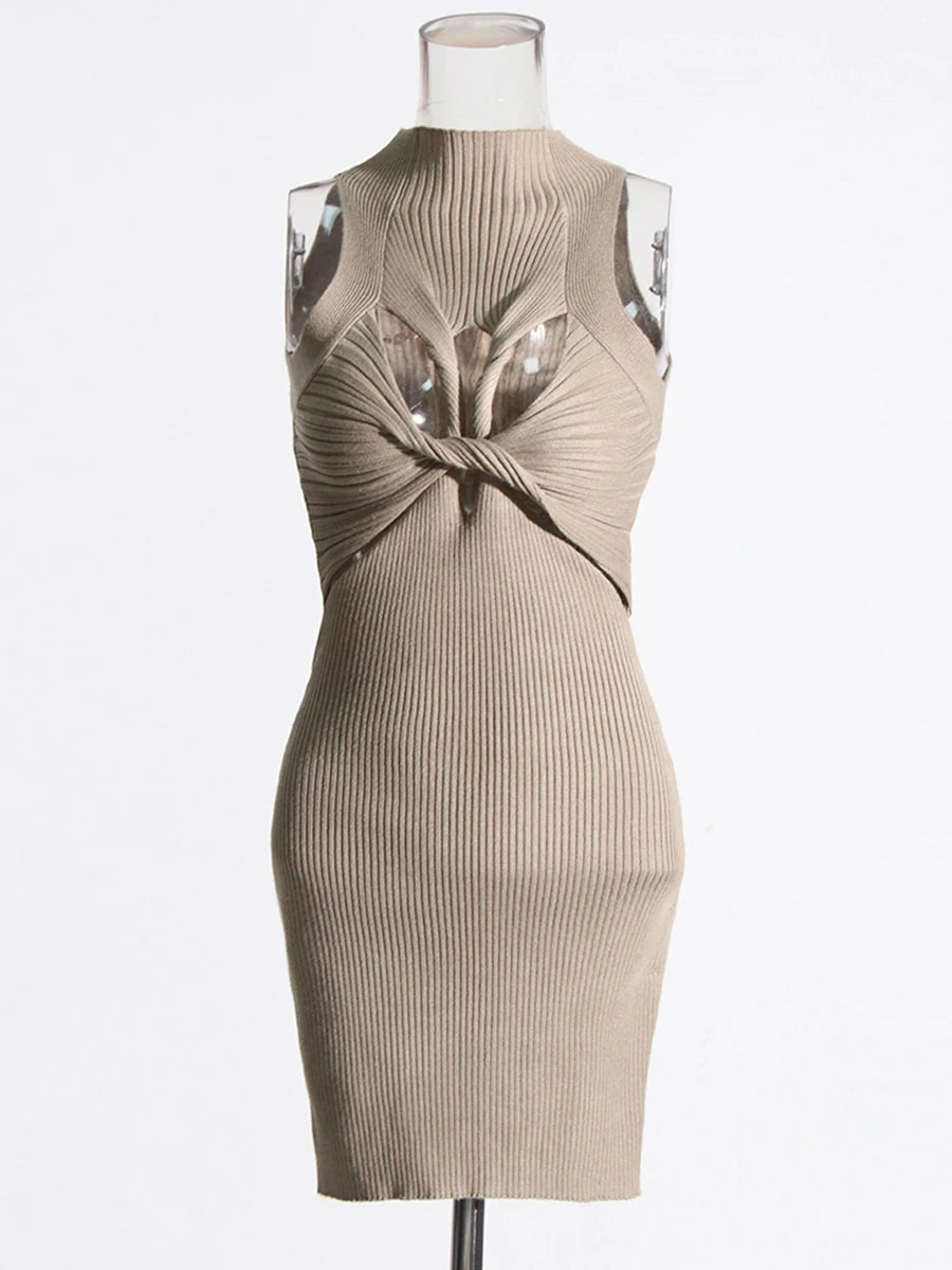 VGH Slimming Hollow Out Short Dress for Women