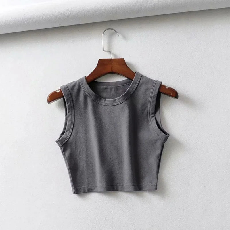 Sommer Vintage Weiß Crop Tops Damen Biker Schwarz Punk Sexy Tank Top Korean Streetwear Cropped Ärmelloses Top Feminino