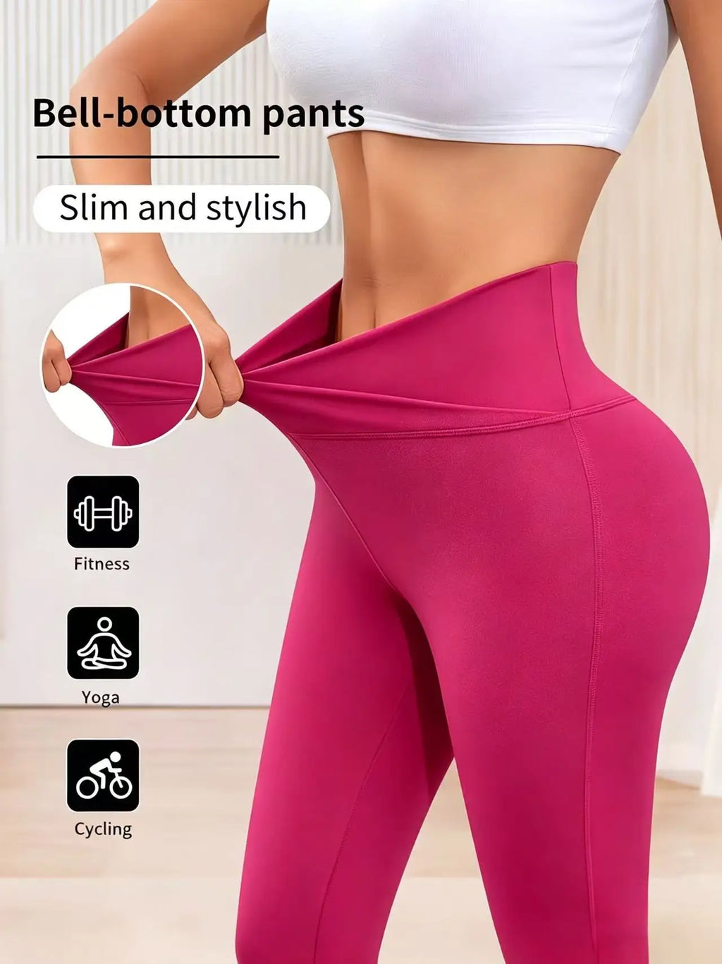 Women's thin cross-waist tight pants