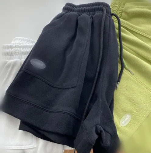 2026 Damen Bequeme lockere weite Hose mit Kordelzug A-Hose Schmale Taille Slim Fit Lässige Sportshorts für Zuhause Vielseitig Neu