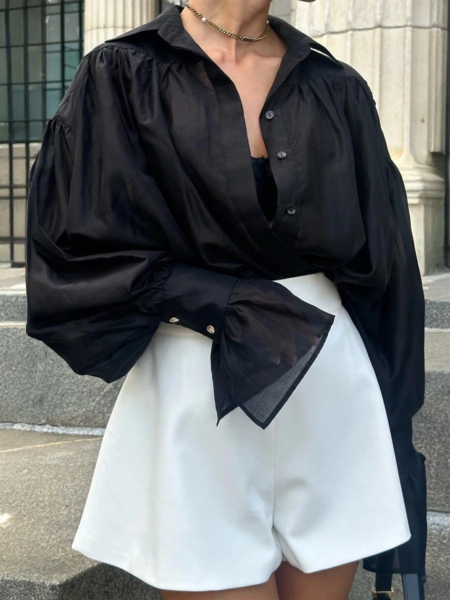 Flare sleeve Top Long Sleeved Shirt